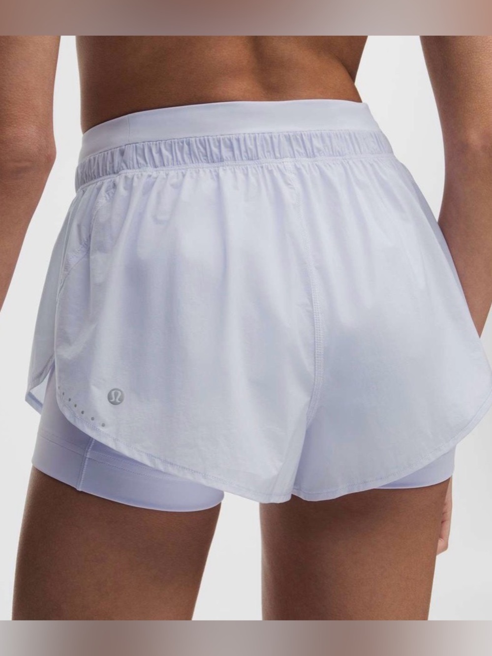 Lululemon Translucent 2-in-1 High-Rise shorts Size S 4-6 Serene Blue 3”